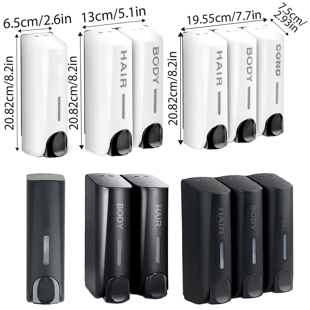 Hotel Wall Mounted Soap Dispenser with Multi Chamber Design