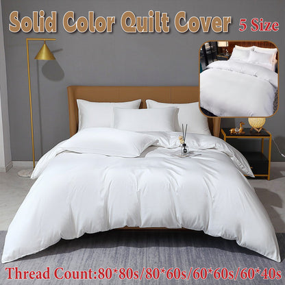 White Duvet Cover Soft Fabric Easy Care for Hotels and Homes