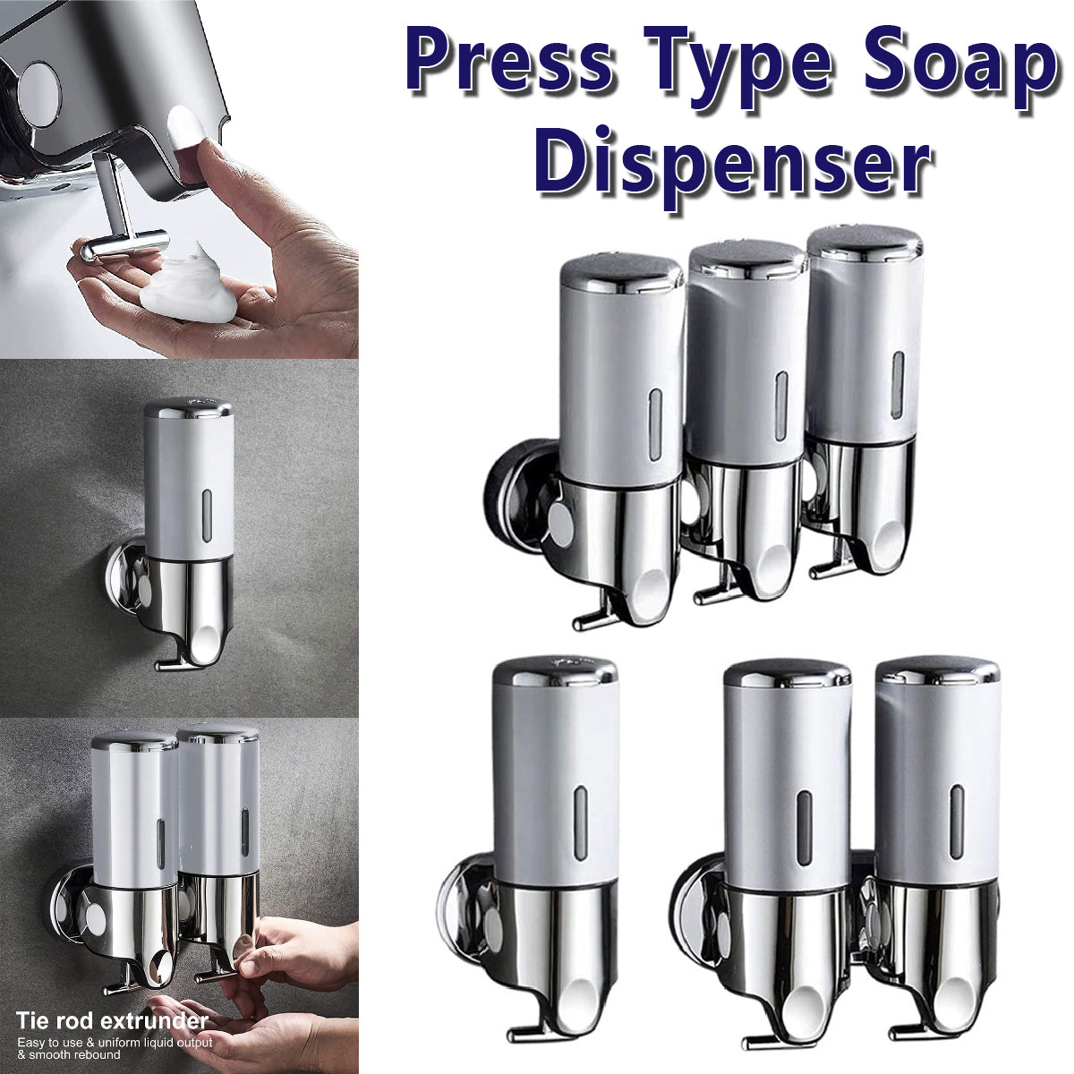 Wall Mounted Soap Dispenser with Push Lever