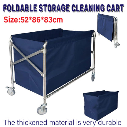 Folding Linen Trolley with Hand Push Design for Easy Storage and Sorting