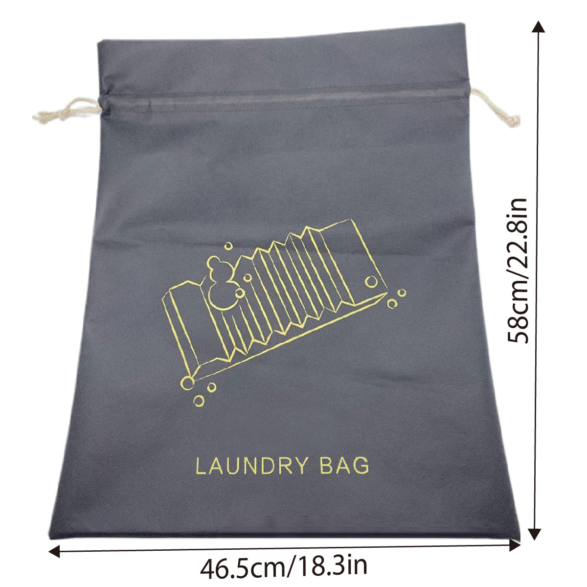 50 PCS Drawstring Laundry Bags Large Non Woven for Travel Hotels