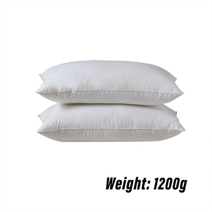 Hotel Quality White Cotton Pillow Core Insert Pair