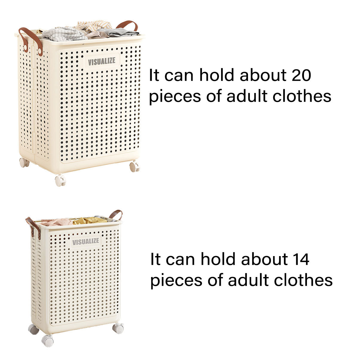 Folding Portable Laundry Basket Multifunctional Storage for Bathroom Household
