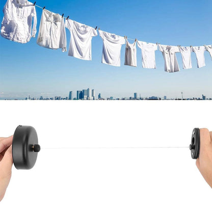 Black Retractable Clothesline Wall Mounted for Bathroom and Balcony