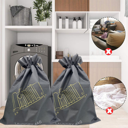 50 PCS Drawstring Laundry Bags Large Non Woven for Travel Hotels