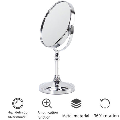 5x Magnifying Desktop Vanity Mirror 360 Rotating HD for Makeup