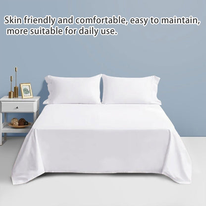 Hotel Quality White Bed Sheets Soft Microfiber Bedding for Home or Motel