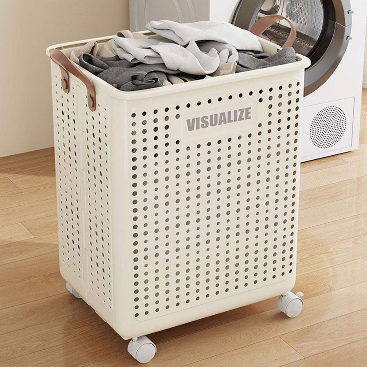 Folding Portable Laundry Basket Multifunctional Storage for Bathroom Household