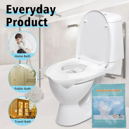 50pcs Flushable Toilet Seat Pads Water Soluble Travel