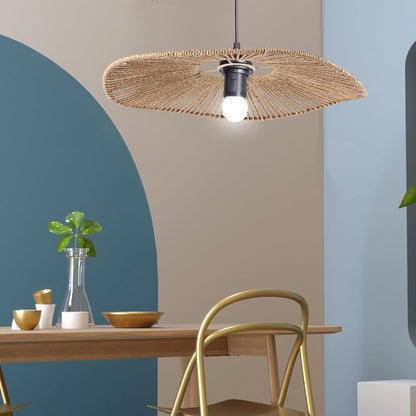 Handwoven Paper Rope Lamp Shade with Hollow Out Light Effect