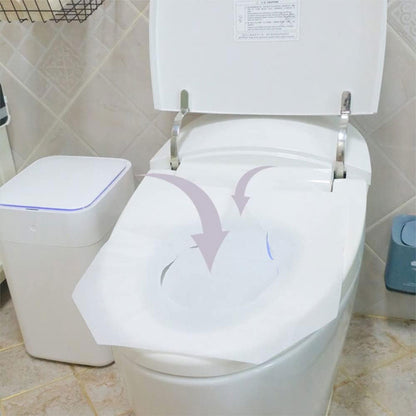 2PCS Travel Disposable Toilet Seat Covers Soluble Paper for Hotel Household