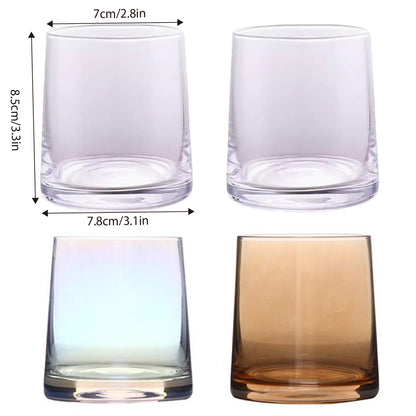2Pcs Hotel Household Glass Toothwash Cups Set