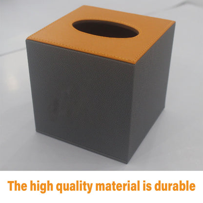 Leather Tissue Box Holder Organiser for Hotel Rooms and Offices