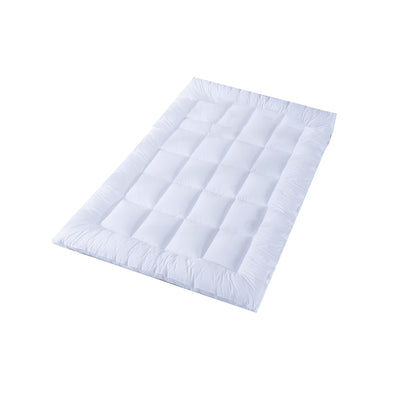 Hotel Mattress Comfort Pad Waterproof Box Quilted White