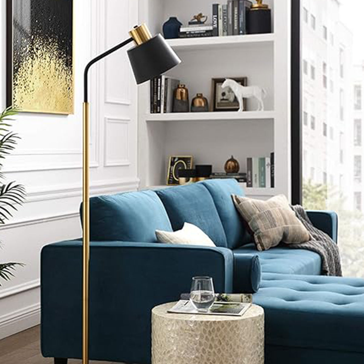 Modern Floor Lamp Rotatable Shade with 5W LED for Bedroom