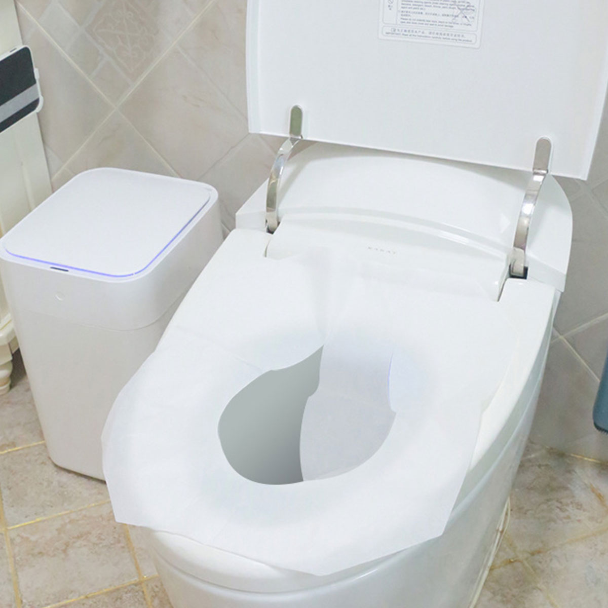2PCS Travel Disposable Toilet Seat Covers Soluble Paper for Hotel Household