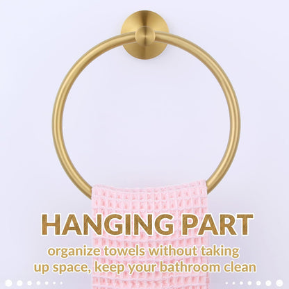 Wall Mounted Bathroom Towel Ring 180 Degree Swivel