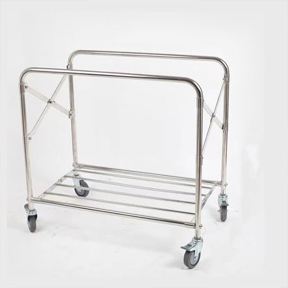 Folding Linen Trolley with Hand Push Design for Easy Storage and Sorting