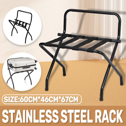 Foldable Luggage Rack Stainless Steel for Hotel Suitcase Support