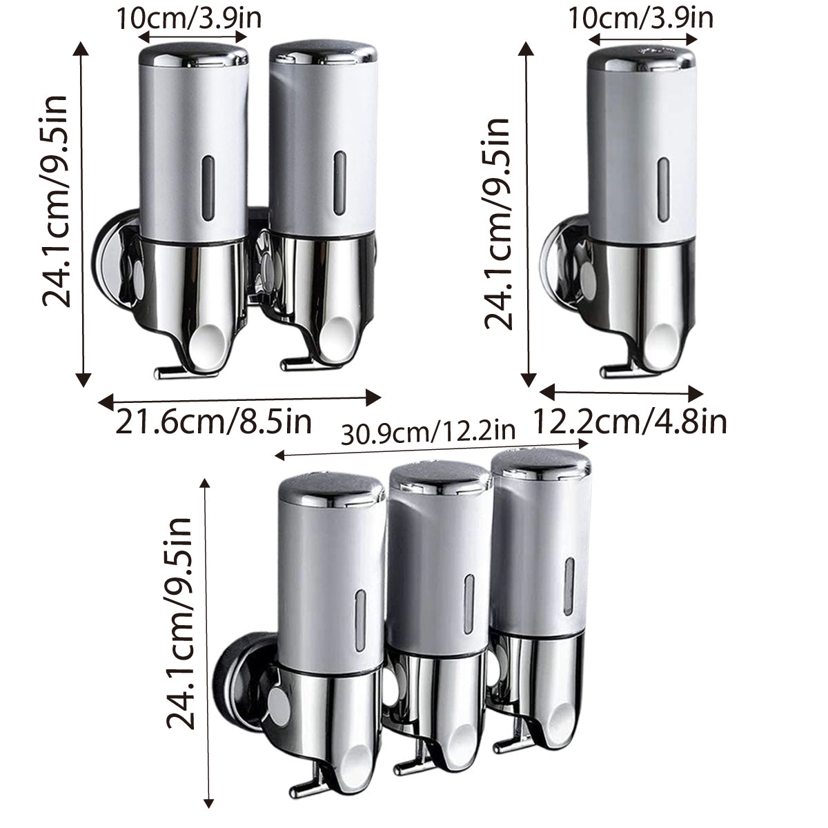 Wall Mounted Soap Dispenser with Push Lever