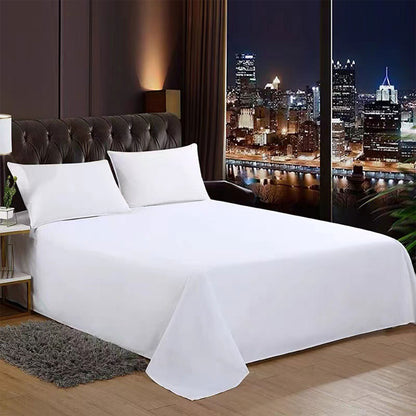 Hotel Quality White Bed Sheets Soft Microfiber Bedding for Home or Motel