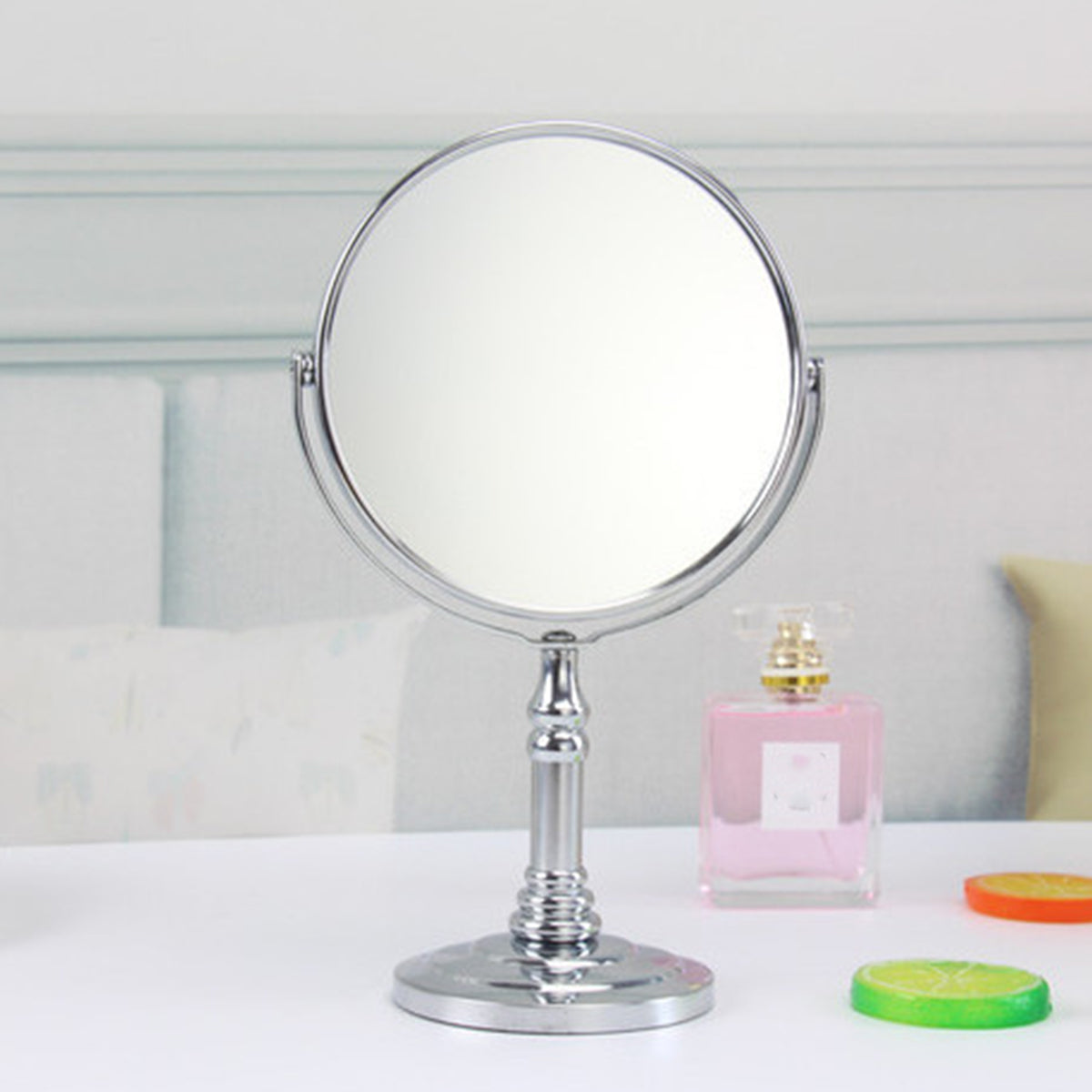 5x Magnifying Desktop Vanity Mirror 360 Rotating HD for Makeup