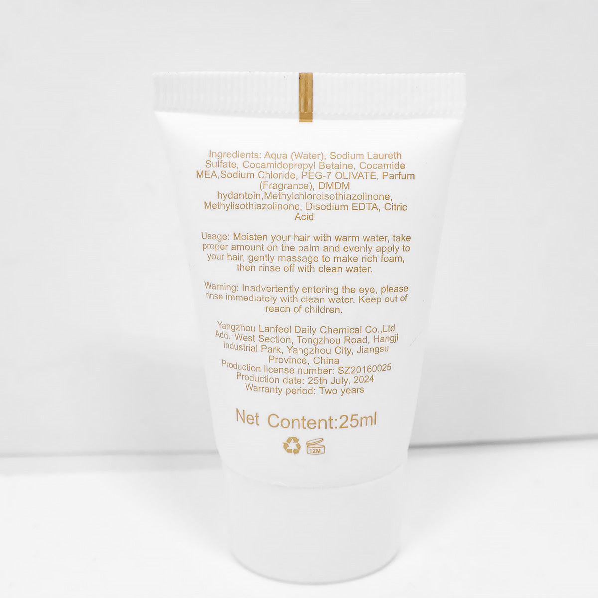50pcs 25ml Hotel Toiletry Bottles Shampoo Conditioner