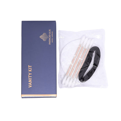 50 Pack Hotel Vanity Kits Cotton Swabs Pad Hair Band