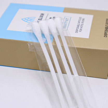 50 Pack Hotel Vanity Kits Cotton Swabs Pad Hair Band