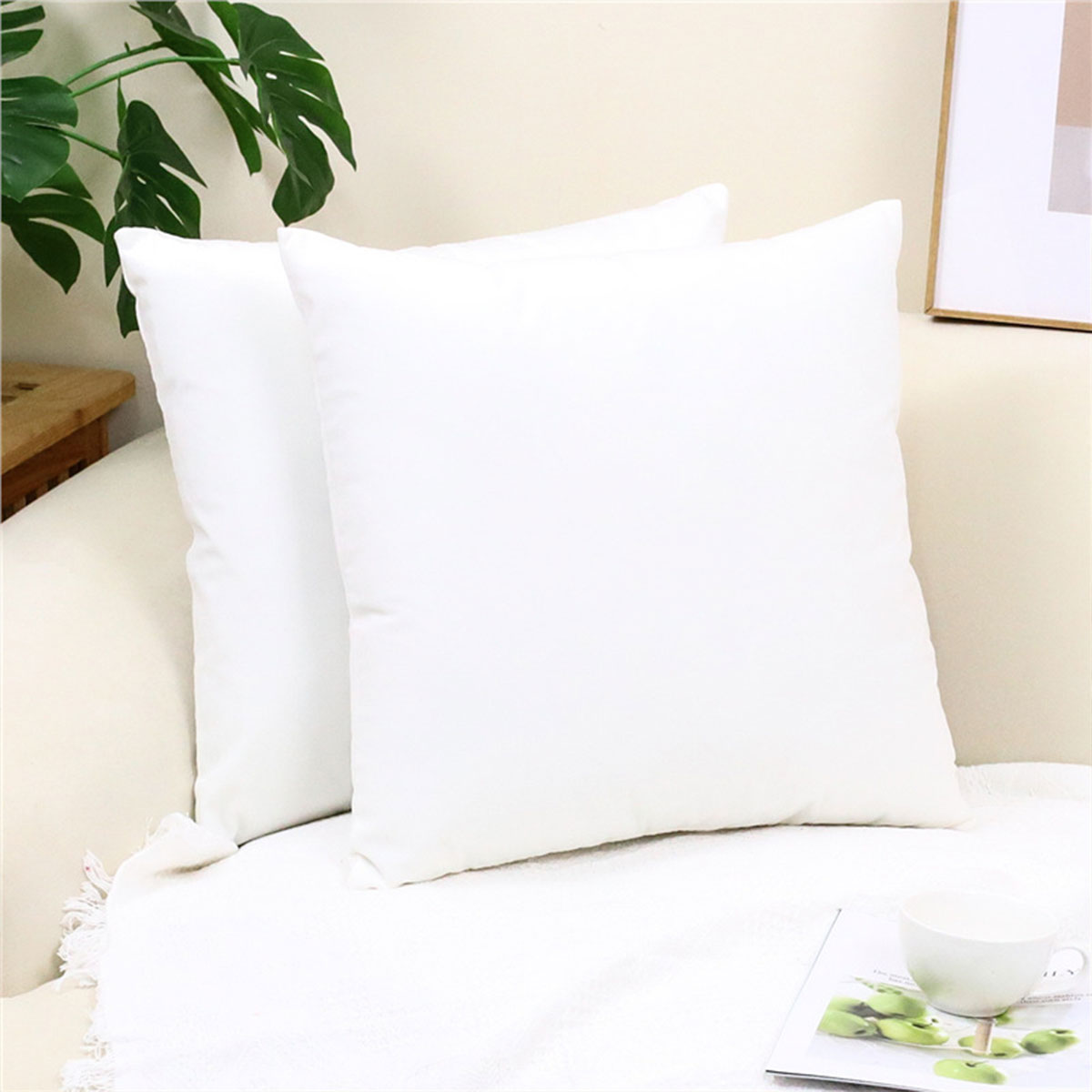 White Cotton Pillow Core with Anti Feather Sanding Cloth