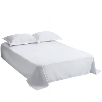 Hotel Quality White Bed Sheets Soft Microfiber Bedding for Home or Motel