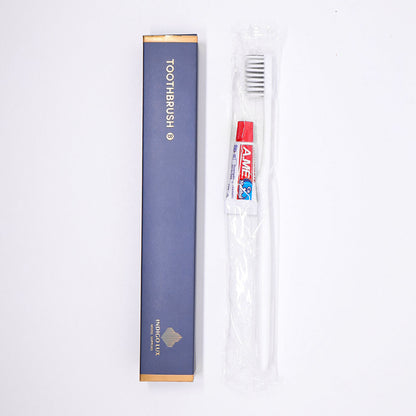 50 Sets Wrapped Toothbrush and 5g Toothpaste for Hotel Guests