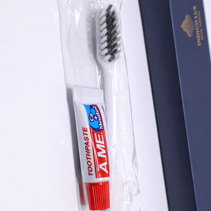 50 Sets Wrapped Toothbrush and 5g Toothpaste for Hotel Guests