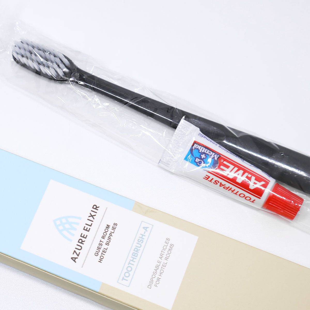 50 Sets Wrapped Toothbrush and 5g Toothpaste for Hotel Guests