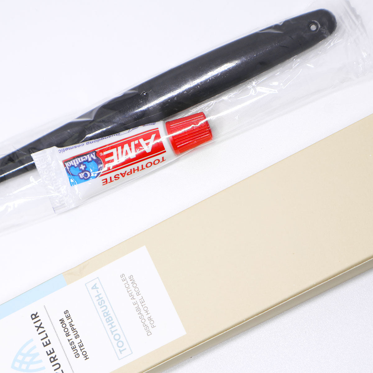 50 Sets Wrapped Toothbrush and 5g Toothpaste for Hotel Guests