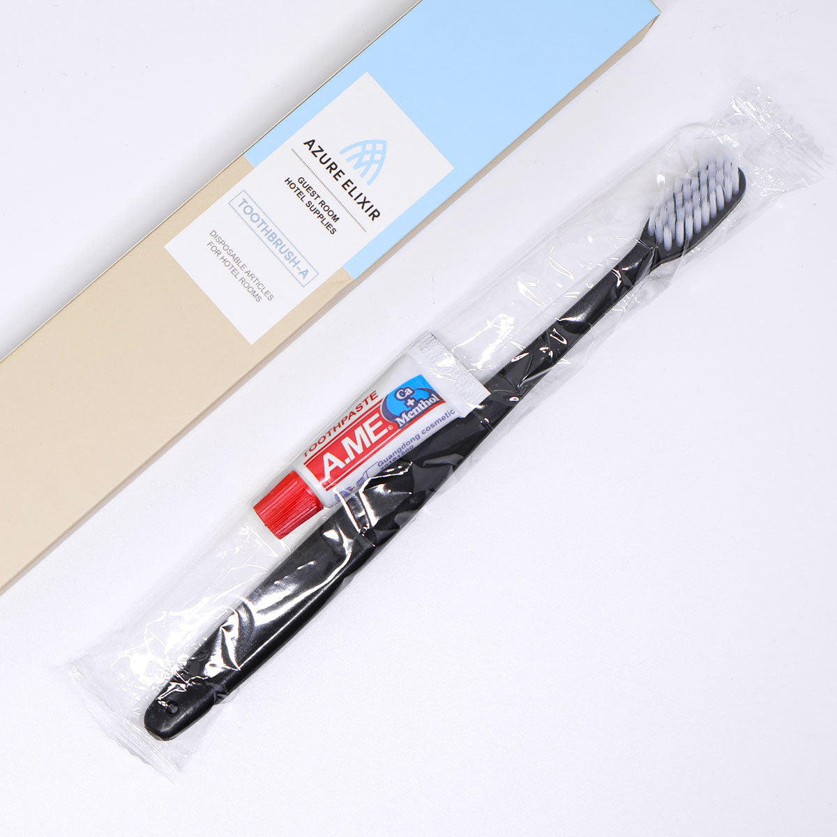 50 Sets Wrapped Toothbrush and 5g Toothpaste for Hotel Guests