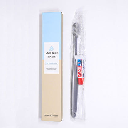50 Sets Wrapped Toothbrush and 5g Toothpaste for Hotel Guests