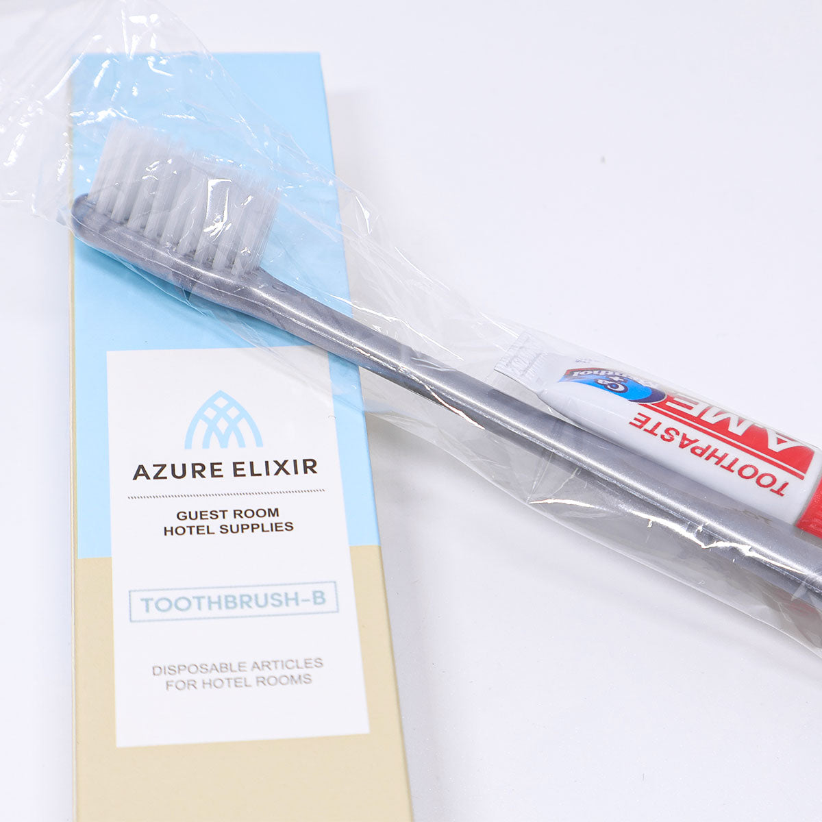 50 Sets Wrapped Toothbrush and 5g Toothpaste for Hotel Guests