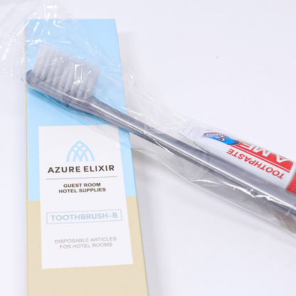 50 Sets Wrapped Toothbrush and 5g Toothpaste for Hotel Guests