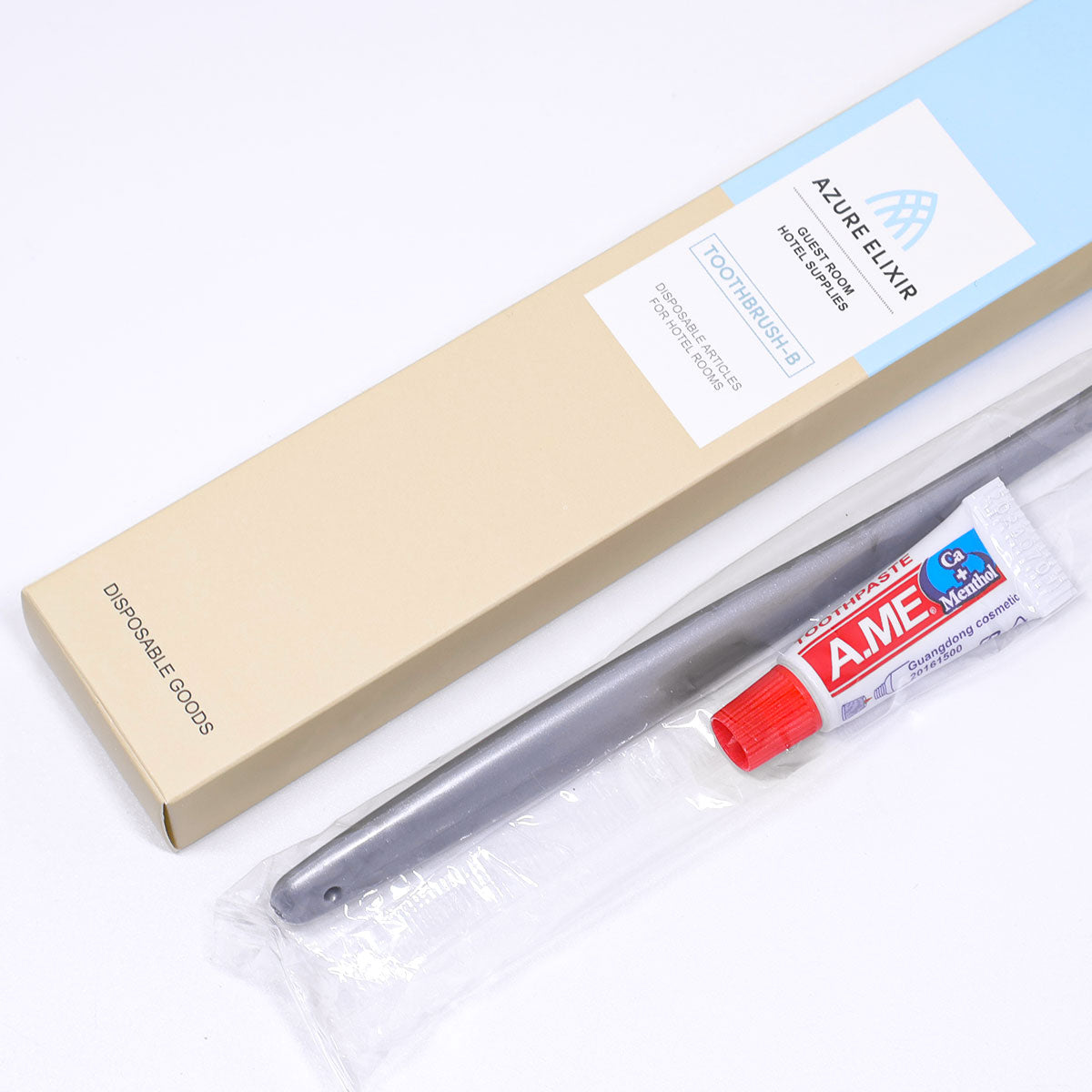 50 Sets Wrapped Toothbrush and 5g Toothpaste for Hotel Guests