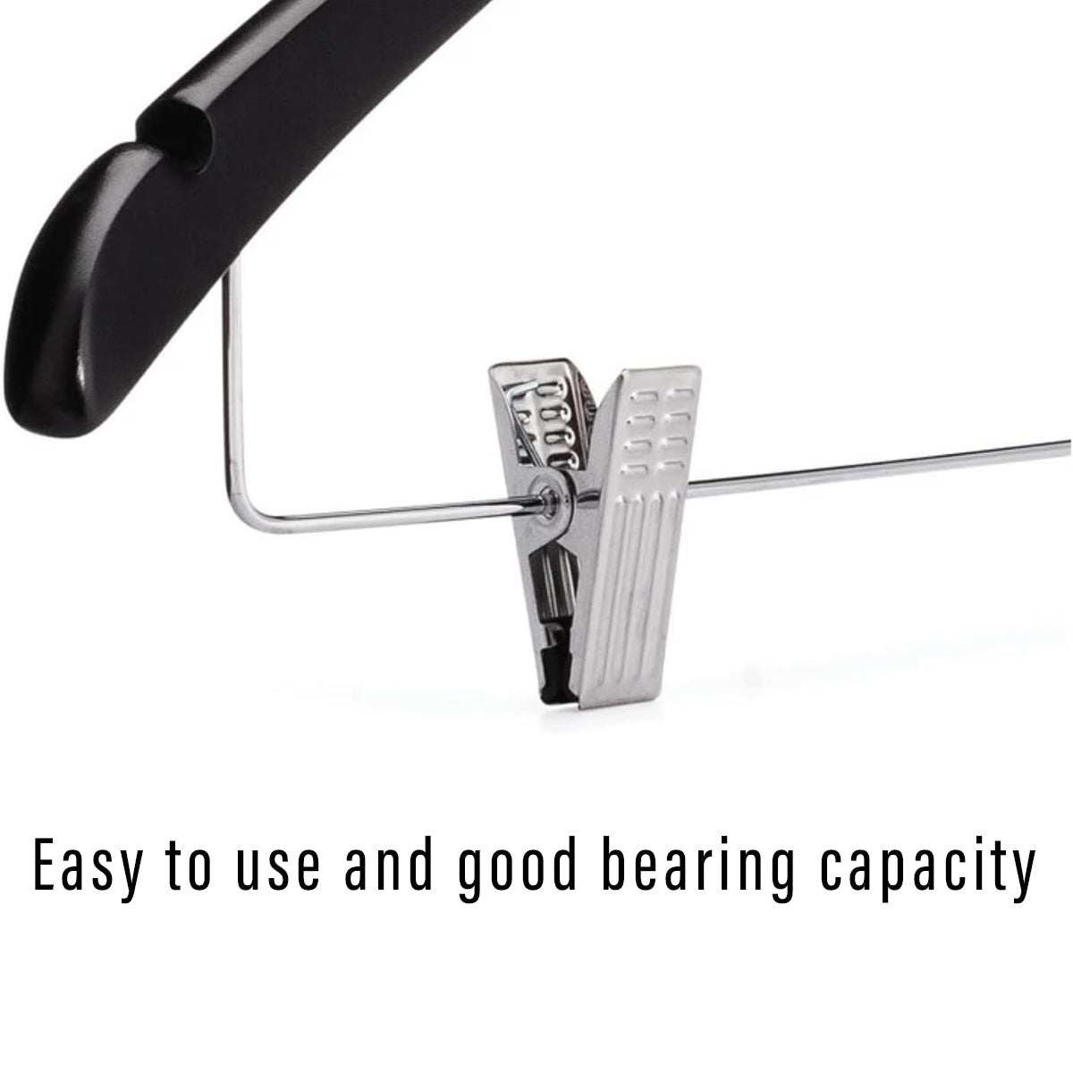 10 Pcs Wooden Non-Slip Clothes Hangers with Clip for Wardrobe