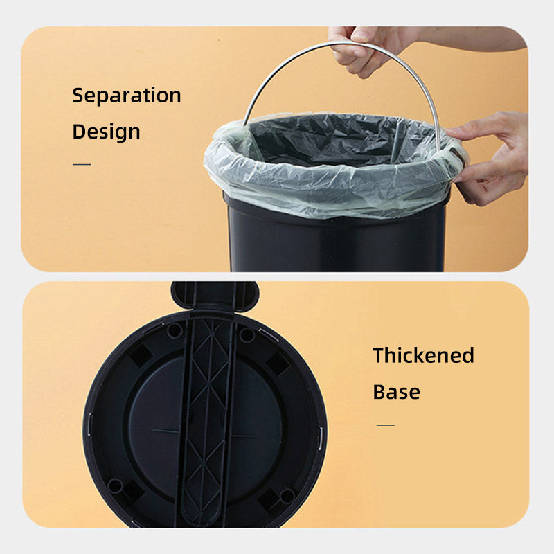Trash Can 6L Double Layer Foot Pedal with Lid for Kitchen Bathroom