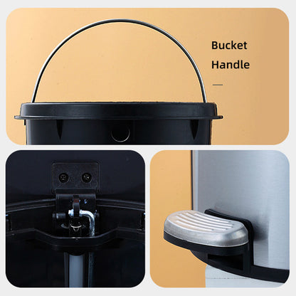 Trash Can 6L Double Layer Foot Pedal with Lid for Kitchen Bathroom