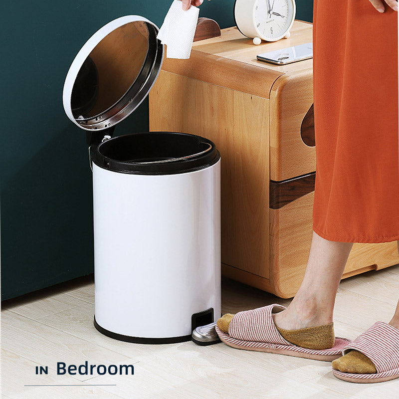 Trash Can 6L Double Layer Foot Pedal with Lid for Kitchen Bathroom