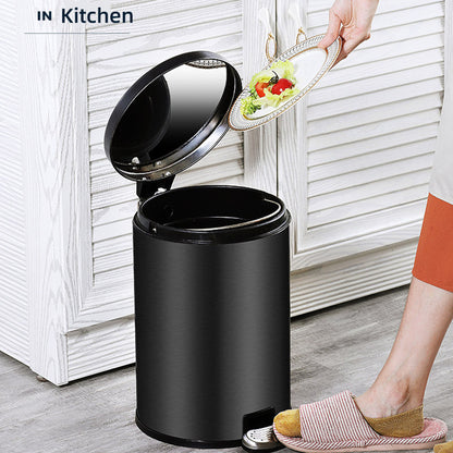 Trash Can 6L Double Layer Foot Pedal with Lid for Kitchen Bathroom