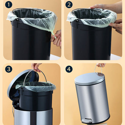 Trash Can 6L Double Layer Foot Pedal with Lid for Kitchen Bathroom