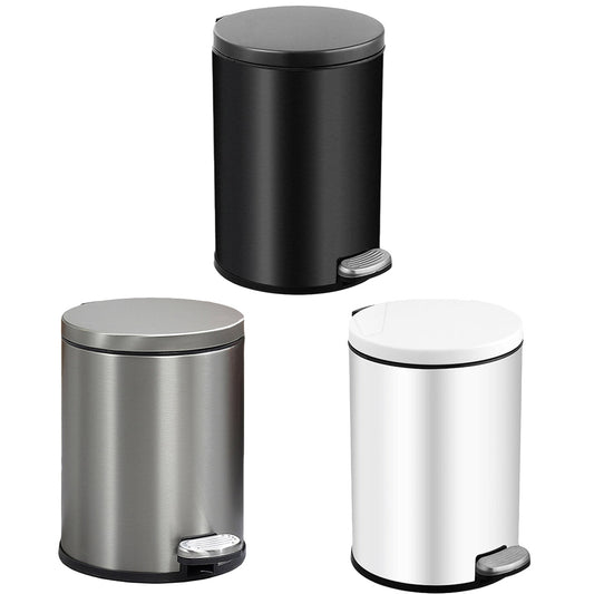 Trash Can 6L Double Layer Foot Pedal with Lid for Kitchen Bathroom
