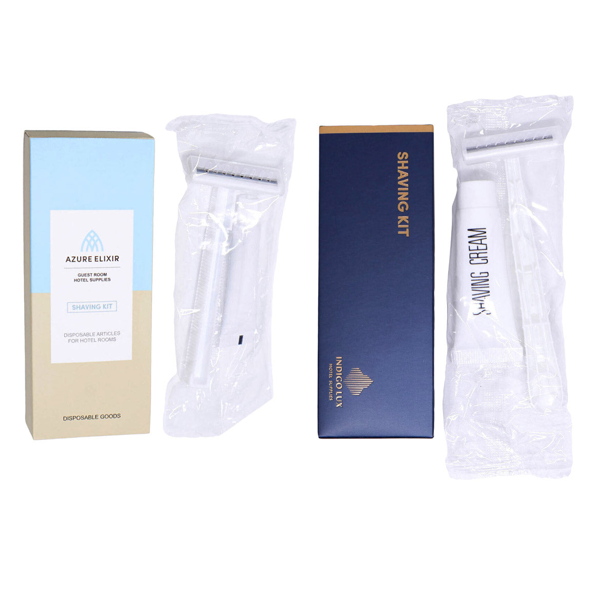 50pcs Disposable Razors with 5g Shaving Cream Set