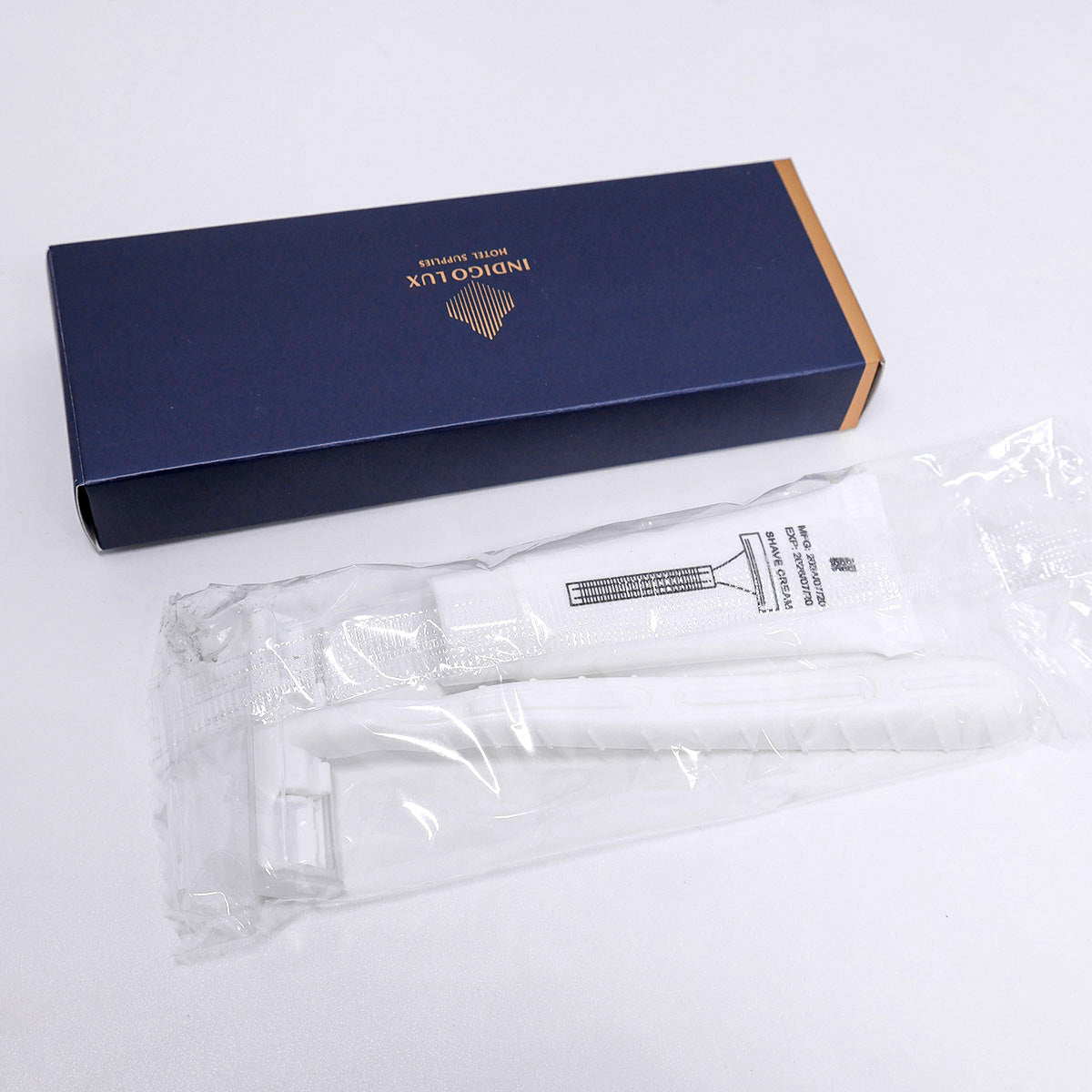 50pcs Disposable Razors with 5g Shaving Cream Set
