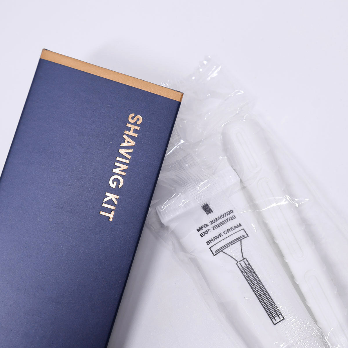 50pcs Disposable Razors with 5g Shaving Cream Set